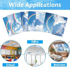8 Pcs Fluorescent Light Covers with 80 Magnets Decorative for Classroom Ceiling Light 4 x 2 Feet Magnetic Light Covers Filter Easy Install for Office Hospitals & Home Drop Ceiling Supplies (Rainbow) - Image 4