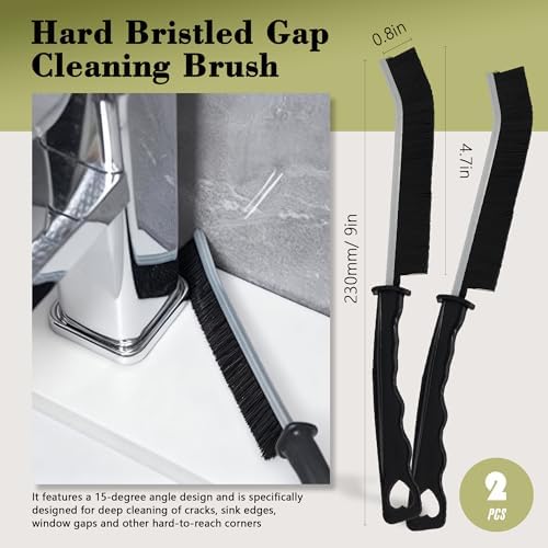 15Pcs Crevice Cleaning Brush Set Hard Bristle Scrub Brushes Tools Groove Gap Cleaning Brush for Housekeeping Bathroom Corners Window Track Kitchen Toilet Cup Faucet - Image 3