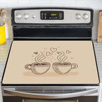 NYZE Wood Coffee Stove Cover for Electric Stove Top 28x20 Inch Stovetop Mat by GIVEYOUTHEBEST
