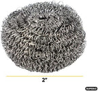 Superio Stainless Steel Scourers Steel Wool Scrubber Pad Used for Dishes, Pots, Pans, Grill, Stoves, and Ovens, Easy scouring for Tough Kitchen Cleaning (12) - Image 2