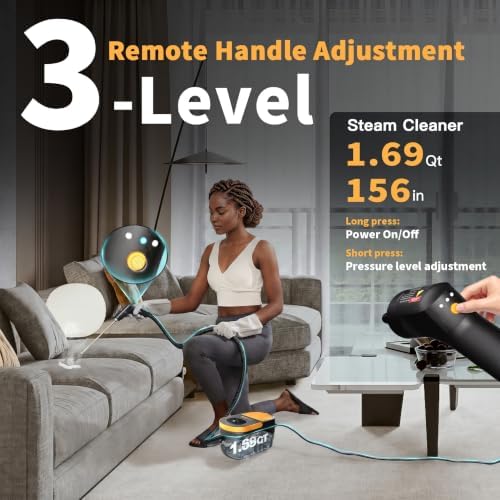 CHOWERFLY Steam Cleaner, 3 Level Adjustable Handle Control - Image 2