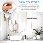 Shower Squeegee with Long Handle, 17-60" Telescopic Window Squeegee with Streak-Free Silicone Blade, Adjustable Cleaning Tool for Glass Doors, Shower Walls, Tile, Car Windshield​ - Image 6