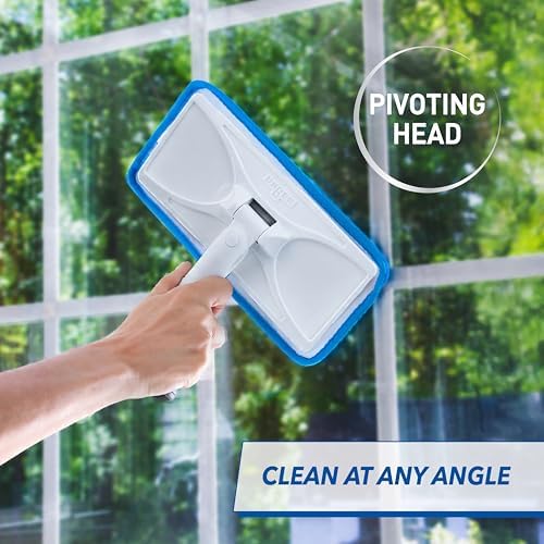 Unger Speed Clean with 4ft Pole and Extra Reusable Pads, Indoor Window Cleaner, Household Cleaning Supplies, Works with Glass and Natural Cleaners and Solutions, Attracts Dust and Dirt - Image 3