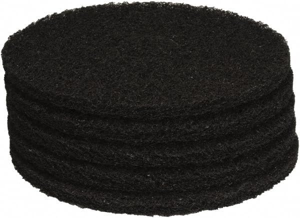 PRO SOURCE Floor Stripping Pads: 5 Pack, Black Coarse Polyester, 15" Diameter by PROSOURCE