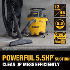 DEWALT Stealthsonic 12 Gallon 5.5 HP Shop Vacuum Wet and Dry, DXV12P-QTE - Image 4
