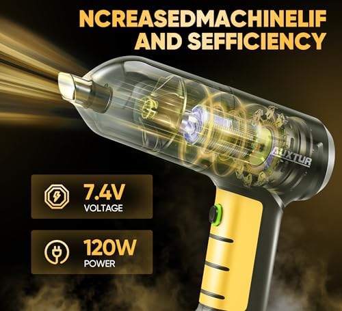 Handheld Car Vacuum Cleaner 3 in 1 High Power|15000PA Brushless Motor|Super Suction Portable Vacuum with Super Endurance for Car and Home, Black Yellow, SW101YELLOW - Image 4