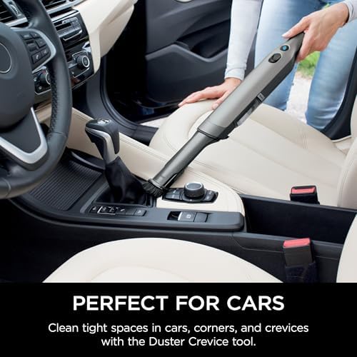 Shark WV201 WANDVAC Handheld Vacuum, Lightweight at 1.4 Pounds with Powerful Suction, Charging Dock, Single Touch Empty and Detachable Dust Cup,Graphite, Slate - Image 5