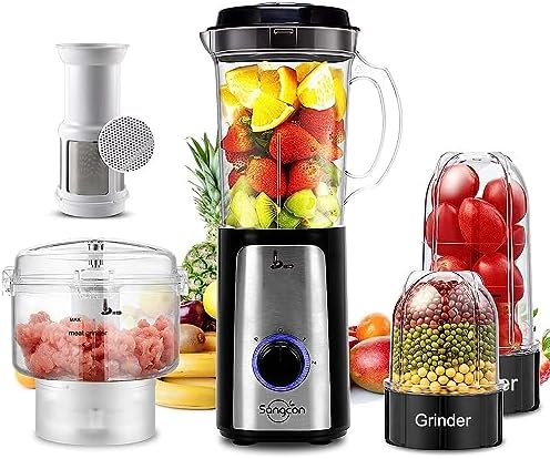 Sangcon Blenders for Kitchen, 5-in-1 Food Processor Combo for Smoothies Set by Sangcon