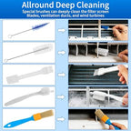 Mini Split Cleaning Kit for Air Conditioner,Wall Mounted Air Conditioner Cleaning Tools Waterproof Cover (11pcs) - Image 2