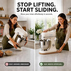 Ibyx Mixer Slider, Stand Mixer Sliding Mat, Natural, 5.5 Qt, Made in Canada - Image 2