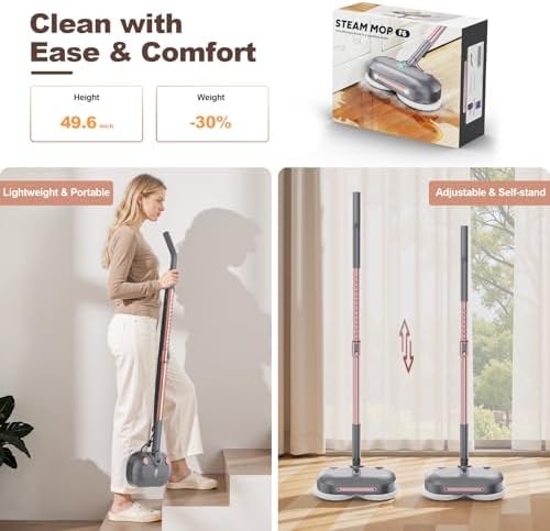 Scrubbing Steam Mop with Rotating Pads for Floor Cleaning,Steam Cleaner F6 - Image 6