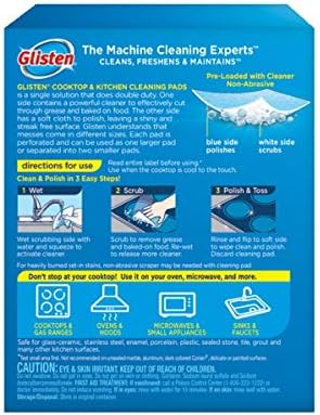 Glisten GC0608T Cooktop & Kitchen Cleaning, 8 Large/16 Small Pads Per Box, 5 Pack - Image 3