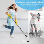 Electric Spin Scrubber, Cordless Cleaning Brush with 180 Min Runtime, 3-Speed, 7 Replaceable Brush Heads & Long Detachable Handle, LCD Display (RPM/Torque/Battery), for Bathroom, Kitchen, Tile - Image 4