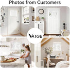 Vatge Pure White French Door Curtain - Short Front Door Window Curtain for for Small Window Covering, 1 Panel, W25 x L20, Pure White - Image 5