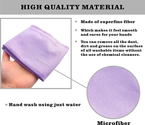 Longmann 2 x NΘrwex Window Cleaning Cloth, Glass Cloth, Cleaning Cloth, Streaks Schatches Free (Purple 2 Pack) - Image 3
