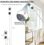 Microfiber Duster Kit High Reach Ceiling Fan Duster with Extendable Pole 100" Telescoping Cobweb Duster for Cleaning, Bendable Head Washable Duster for Ceiling, Fan, Furniture - Image 4