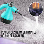 Comforday Multi-Purpose Handheld Pressurized Steam Cleaner with 9-Piece Accessories, Handheld Steamer Perfect for Stain Removal, Curtains, Car Seats, Floor, Bathroom, Window Cleaning (Light Blue) - Image 2