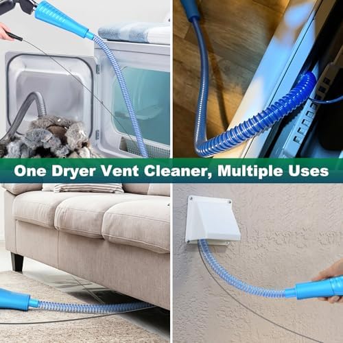 Sealegend 2 Pieces Dryer Vent Cleaner Kit Dryer Lint Vacuum Attachment Hose - Image 3