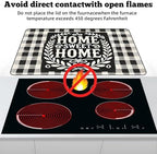 Multi-Design Stove Top Cover for Glass/Electric Stoves - 3-in-1 Heat-Resistant Protector Mat, Non-Slip Drying Rack 30" L x 21" W (Home) - Image 3