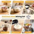 Lord Eagle 5-Speed Hand Mixer Electric With 4 Mixing Bowls Set - Image 3