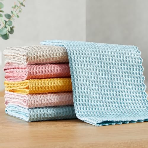 JOYMOOP Dish Cloths for Washing Dishes, 5 Piece Set, Small, Multi Color by JOYMOOP