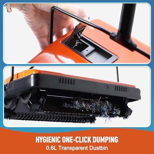 CLEANHOME Manual Carpet Sweeper For Pet Hair and Dust Remove - Image 6
