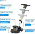 Prolux PLC13 13" Heavy Duty Single Pad Commercial Polisher Floor Buffer Machine Scrubber - Image 3