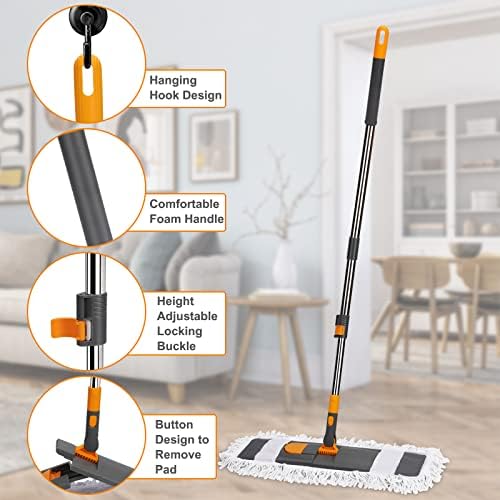26" Commercial Dust Mop for Floor Cleaning, Heavy Duty Industrial Mop - Image 2