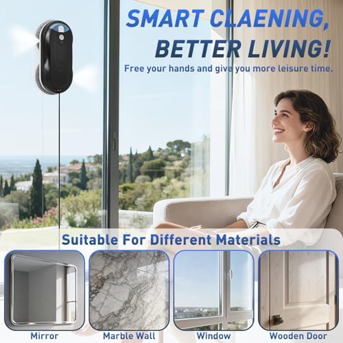 KKI Window Cleaning Robot with Dual Spray for High-Rise Windows,Black - Image 6