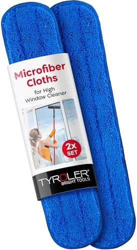 Tyroler Pack of 2 Microfiber Cloths for Tyroler High Window Cleaner by TyrolerBrightTools