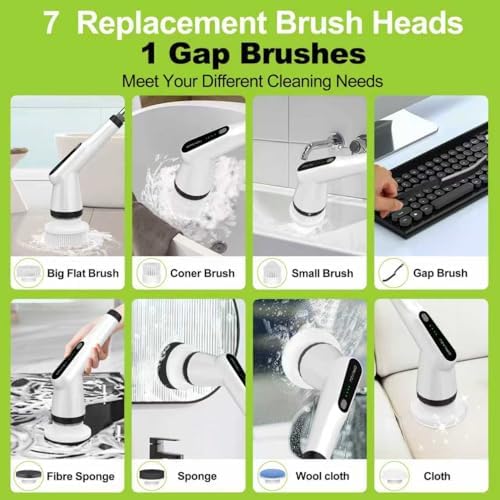 Dreazu Electric Spin Scrubber, Cordless Shower Scrubber for Bathroom - Image 3