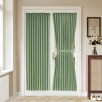 Vatge Sage Green French Door Curtain Panel - Sidelight Door Privacy Curtains for Front Door, 1 Panel, W36 x L72, Sage Green by Vatge