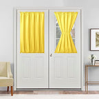 Hiasan French Door Curtains Privacy, Yellow, 52W x 40L, 1 Panel by Hiasan