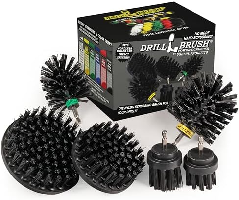 The Ultimate No-Wire Grill Brush Kit - BBQ Accessories - Cast Iron Skillet by Drillbrush