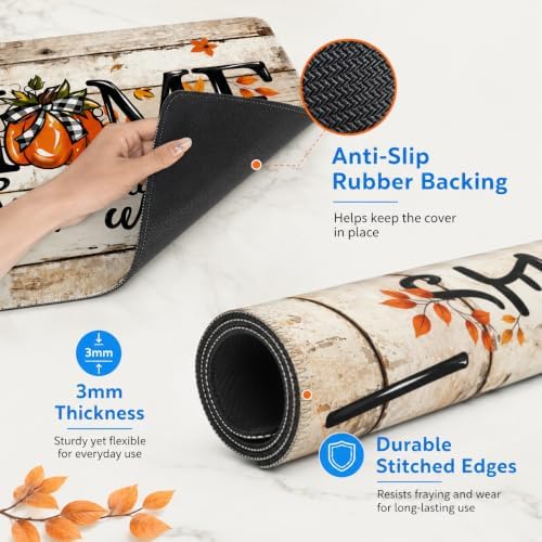 Fall Stove Top Cover for Electric Stove 28" x 20" Autumn Sweet Home Pumpkin Glass Flat Heat-Resistant Top Stove Mat for Kitchen Ceramic Countertop Oven Induction Cooktop - Image 3
