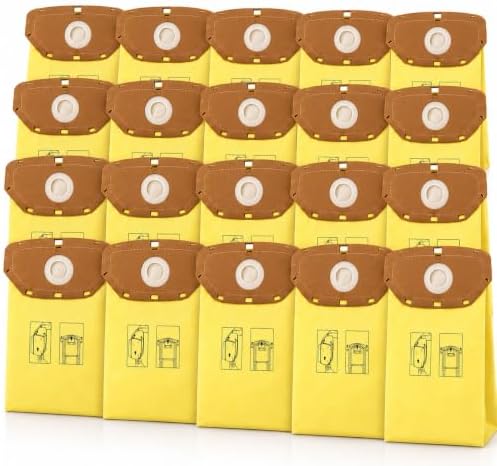 20 Pack AH10232 Sealed Collar Vacuum Bags Replacement for Hoover Commercial MPWR 40V Cordless Backpack Vacuum CH93619, CH93600, Type CB1 Replacement Filter Bag by Unknown