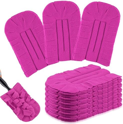 6 Pcs Reusable Duster Refills Washable Pads, Peach Red by Zubebe