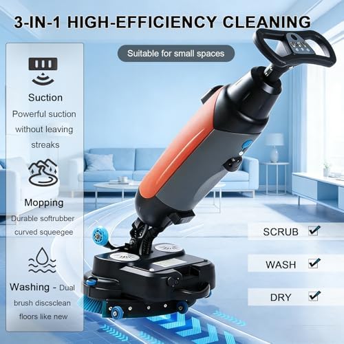 Commercial Floor Scrubber Machine, Electric Buffer Polisher, Dual - Image 2