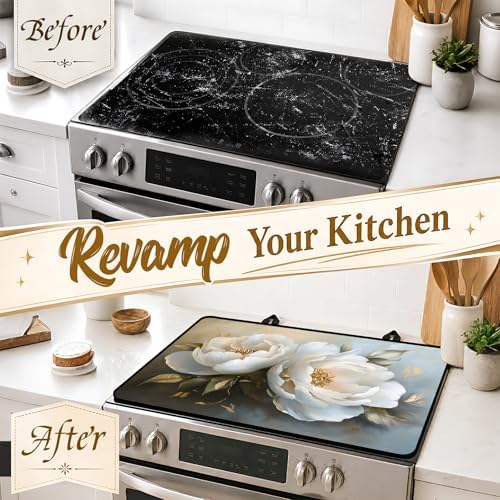 Stove Top Cover,28.5"L x 20.33"W,Heat Resistant Cooktop Protector Mat - Image 4