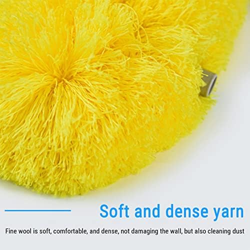 Washable Ceiling Fan Cleaner from 13 to 50 Inch Microfiber Duster with Telescoping Extension Pole, Fit for Cleaning High Ceiling Fan, Furniture, Blinds, Car (Yellow) - Image 5