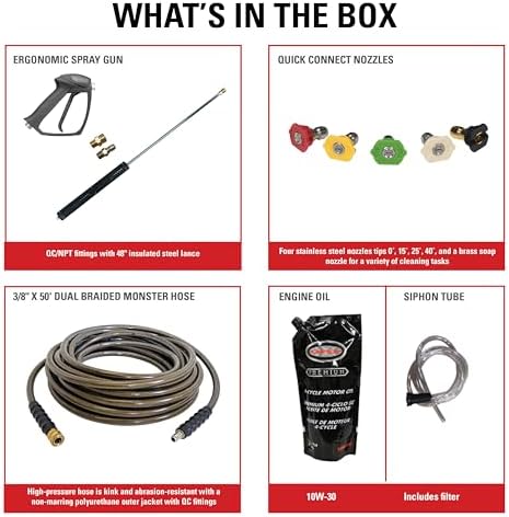 Simpson 4200 PSI Gas Pressure Washer, 4.0 GPM Commercial Power Washer, Honda Engine, 50' Hose, Aluminum Water Blaster Series, 49-State Compliant (ALWB60827) - Image 4
