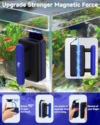 AQQA Aquarium Glass Cleaner, Double Side Algae Scraper with 2 Blades - Image 2