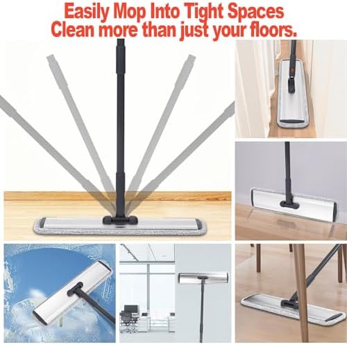 24 Inch Flat Floor Mop Heavy Duty Microfiber Wet Mop Commercial Mop - Image 4