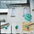 TelesPro 36 Foot High-Reach Duster Kit with 7-30FT Extendable Pole - High Ceiling Duster Cleaning Kit with Telescopic Pole,Cobweb Duster, Chenille Ceiling Fan Duster, Microfiber Feather Duster - Image 2