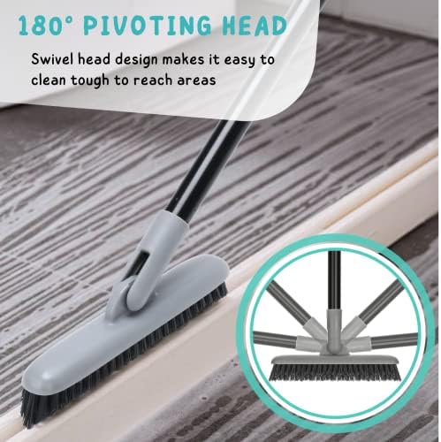 Grout Brush with Long Handle, 49'' Tile Cleaner Tool for Shower, Floors Scrubber for Bathroom Cleaning - Image 5