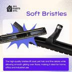14” Vacuum Floor Brush Attachment for 1.25” Hoses – Includes 1 3/8” & 1.5” Adapters – Universal Fit for Shop Vac, Shark, Miele, Bissell, Hoover, Eureka, Dirt Devil & More - Image 5