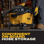 DEWALT 20V MAX Cordless Wet Dry Shop Vac 6 Gallon, Portable Vacuum Cleaner with Powerful Suction, Blower Function, On-Board Storage, Jobsite & Garage Vacuum, Tool Only, DXCVXA06B - Image 6