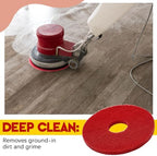Teenyyou 2 Pcs 12" Red Floor Buffer Pads for Machine - Image 6