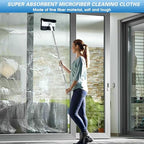Shiny Towel Wipes Cleaning Cloths 3pcs Replacement Microfiber Towel for Disposable Dust Mop, Super Absorbent Shiny Shower Wipes Cleaning Cloths for Window Bathroom Car Mirror (3pcs Squeegee Refill) - Image 2