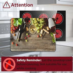 Electric Stove Top Cover Protector,Red Wine Grapes Glass Flat Top Stove Mat,Heat-Resistant Oven Induction Cooktop Mat for Ceramic Countertop Mats Dish Drying Mat - Image 3